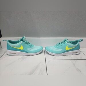 Nike Yourg Aqua and Lime Sneakers